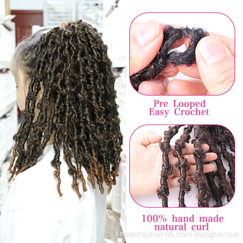 Julianna 36 Handmade Colorful 12 Inch Faux 24In Distressed Crochet Hair Locs Synthetic Premade Soft Locks Extension